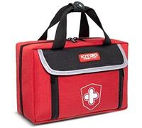 Kitgo Small First Aid Kit 214 Piece Any Emergencies, Ideal for Home, Survival, Camping, Hiking, Hunting, Office, Car, Outdoor (Red)