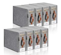 KitHero 8pack Bed Sheet Organizer, Foldable Linen Closet Organizers and Storage with Sealed Design, Queen & King Size Sheet Storage with Window, Closet Organizer for Bedsheets/Blankets/Clothes, Linen