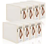 KitHero Bed Sheet Organizer 8 Pack, No Insects Entry Bedding Storage Box with Zipper, Label, Handle, Window, Linen Closet Organizers and Storage for Sheet Set, Clothing, Duvet Covers, Toys