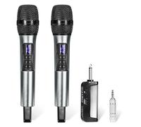 KITHOUSE Wireless Microphone Karaoke System with Rechargeable Bluetooth Receiver,Professional Handheld Dynamic Cordless Microphone,UHF 200 FT Range,6.5mm/3.5mm Output, for Singing Karaoke Speech