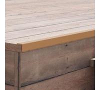 kithwjll Angle Strips WPC 170 cm Teak Wood Plastic Composite Weatherproof for Decking as Step Edges and Edge Finishing Pack of 5