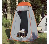 kithwjll Privacy Tent, Grey Orange, Pop-Up Camping Tent, Waterproof with Removable Fly, Foldable and Lightweight, 120 x 120 x 185 cm, with Pegs and Guy Ropes for Outdoor, Trekking, Hiking, Warehouse