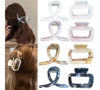 Kitiin Cellulose Acetate Small Hair Claw Clips Women Girls Cute Tortoise Thin Hair Clips Marble Fine Hair Decorative Resin Claw Clips Curly Straight Hair Ponytail Acrylic Side Clip Hair Accessories