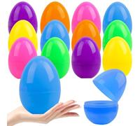 Kitimi 50PCS Large Colourful Fillable Plastic Surprise Easter Eggs, Large Assorted Colour Fillable Plastic Surprise Easter Eggs