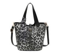 Kitise 2In1 Leopard Print Shoulder Bag With Detachable Messenger Handbag In Black Black One Size