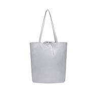 Kitise 2In1 Set Large Tie Closure Tote Shoulder Bag With Crossbody Purse Bag In Silver Silver
