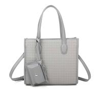Kitise 2In1 Small Shoulder Tote Bag With Detachable Purse In Grey Grey One Size