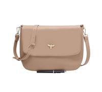 Kitise Bee Accent Flap Over Zip Closure Crossbody Bag With Detachable Strap In Khaki Khaki