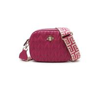 Kitise Bee Emblem Quilted Crossbody Camera Bag With Canvas Strap In Rose Rose
