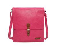 Kitise Boho Style Buckle Detail Rommy Crossbody Bag In Fuchsia Fuchsia One Size