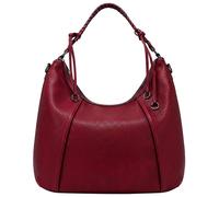 Kitise Braided Handle Spacious Hobo Shoulder Tote Bag In Red Red