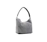 Kitise Bright Colour Multi-Compartments Italian Genuile Suede Small Tote Bag In Grey Grey