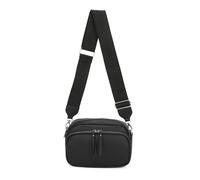 Kitise Camera Crossbody Bag Wide Chevron Strap Shoulder Purse - BLACK