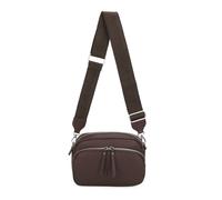 Kitise Camera Crossbody Bag Wide Chevron Strap Shoulder Purse - Coffee