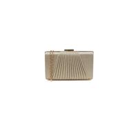 Kitise Center Pletead Hard Case Shiny Glitter Clutch Evening Bag In Gold Gold