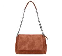 Kitise Chain Handle Multi Compartments Roomy Shoulder Bag Flap Tote In Brown Brown