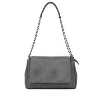 Kitise Chain Handle Multi Compartments Roomy Shoulder Bag Flap Tote In Grey Grey