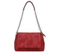 Kitise Chain Handle Multi Compartments Roomy Shoulder Bag Flap Tote In Red Red