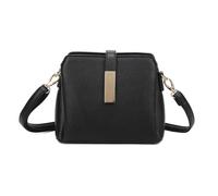 Kitise Chic Crossbody Bag With Gold Accent And Adjustable Strap In Black Black