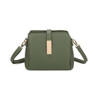Kitise Chic Crossbody Bag With Gold Accent And Adjustable Strap In Dark Green Dark Green