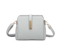Kitise Chic Crossbody Bag With Gold Accent And Adjustable Strap In Grey Grey One Size