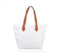 Kitise Classic Lightweight Rommy Shopper Tote Bag In White White