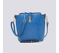 Kitise Classic Small Push Bucklet Crossbody Bag Messenger Bag In Blue Blue