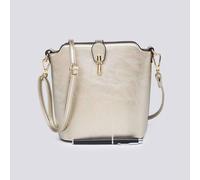 Kitise Classic Small Push Bucklet Crossbody Bag Messenger Bag In Gold Gold