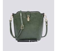 Kitise Classic Small Push Bucklet Crossbody Bag Messenger Bag In Green Green One Size