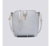 Kitise Classic Small Push Bucklet Crossbody Bag Messenger Bag In Grey Grey One Size