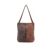 Kitise Convertible Dual Type Strap Fuax Suede Shoulder Bag Backpack In Chocolate Chocolate