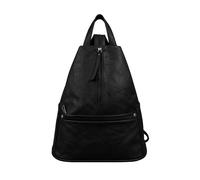 Kitise Convertible Multi Pockets Backpack Crossbody Sling Bag In Black Black
