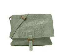 Kitise Croc Skin Flap Over Italian Soft Suede Leather Small Crossbody Shoulder Bag Handbag In Green Green One Size