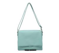 Kitise Doube Compartments Flap Design Pu Leather Crossbody Shoulder Bag In Aqua Aqua