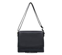 Kitise Doube Compartments Flap Design Pu Leather Crossbody Shoulder Bag In Black Black