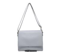 Kitise Doube Compartments Flap Design Pu Leather Crossbody Shoulder Bag In Grey Grey