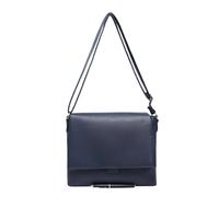 Kitise Doube Compartments Flap Design Pu Leather Crossbody Shoulder Bag In Navy Navy