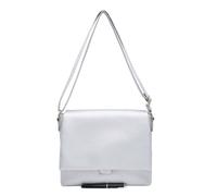 Kitise Doube Compartments Flap Design Pu Leather Crossbody Shoulder Bag In Silver Silver