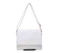 Kitise Doube Compartments Flap Design Pu Leather Crossbody Shoulder Bag In White White