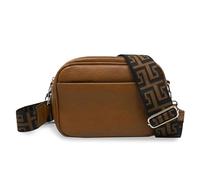 Kitise Double Compartment Front Open Pocket Crossbody Shoulder Bag In Brown Brown