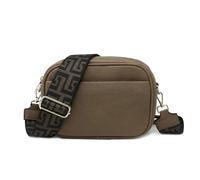 Kitise Double Compartment Front Open Pocket Crossbody Shoulder Bag In Light Brown Light Brown