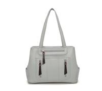 Kitise Double Compartments Multi-Pockets Large Handle Tote Bag In Grey Grey One Size
