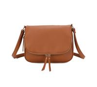 Kitise Elegant Crossbody Bag With Double Zipper Pockets And Magnetic Closure In Brown Brown
