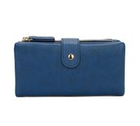 Kitise Elegant Long Wallet Clutch Card Slots Zipper Pocket Snap Closure In Royal Royal