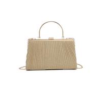 Kitise Elegant Pleated Clutch Evening Bag With Handle In Gold Gold