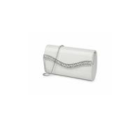 Kitise Envelope Clutch Evening Bag With Rhinestone Trim And Flap Closure In White White