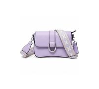 Kitise Flap Crossbody Bag With Wide Canvas Shoulder Strap In Purple Purple