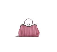 Kitise Floral Handle Pleated Satin Evening Clutch Bag In Pink Pink