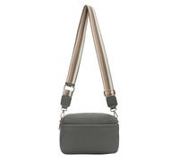 Kitise Front Pocket Double Compartments Camera Crossbody Bag With Canvas Strap In Grey Grey