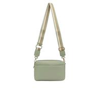 Kitise Front Pocket Double Compartments Camera Crossbody Bag With Canvas Strap In Light Green Light Green One Size